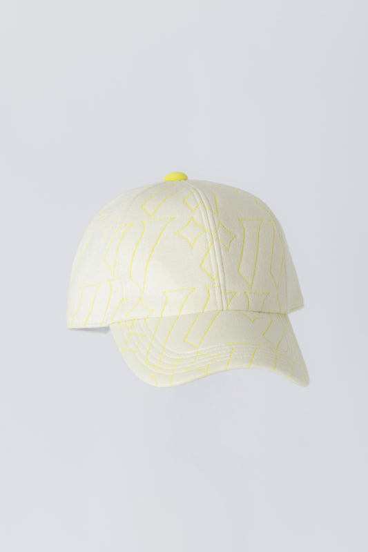 男女兼用 ロゴキルトジャガード CAP オフホワイト