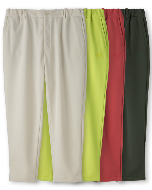 レディース UVカット速乾スムース ストレッチカラーパンツ ピンク