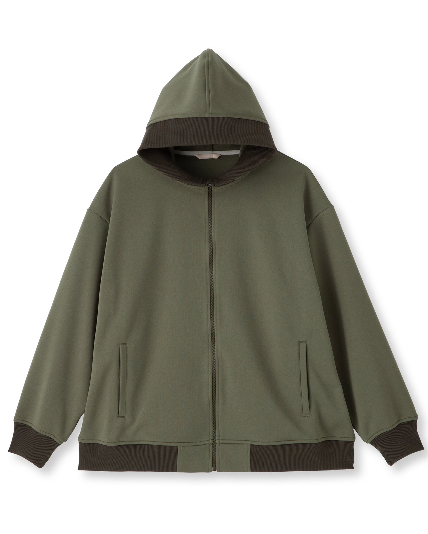 ユニセックス UVカット速乾スムースジップアップパーカー オリーブグリーン