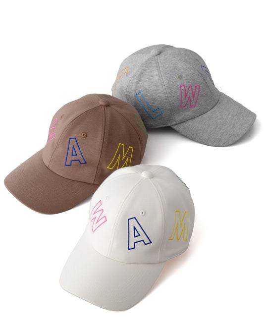 男女兼用 汗じみ防止の帽子 レインボー刺繍ロゴCAP 大きいサイズとフリーサイズ