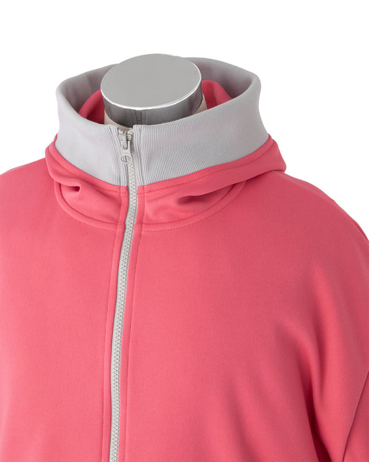 ユニセックス UVカット速乾スムースジップアップパーカー ピンク