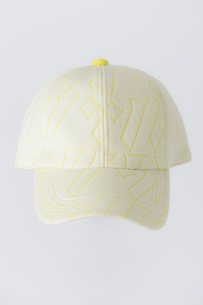 男女兼用　ロゴキルトジャガード　CAP　オフホワイト