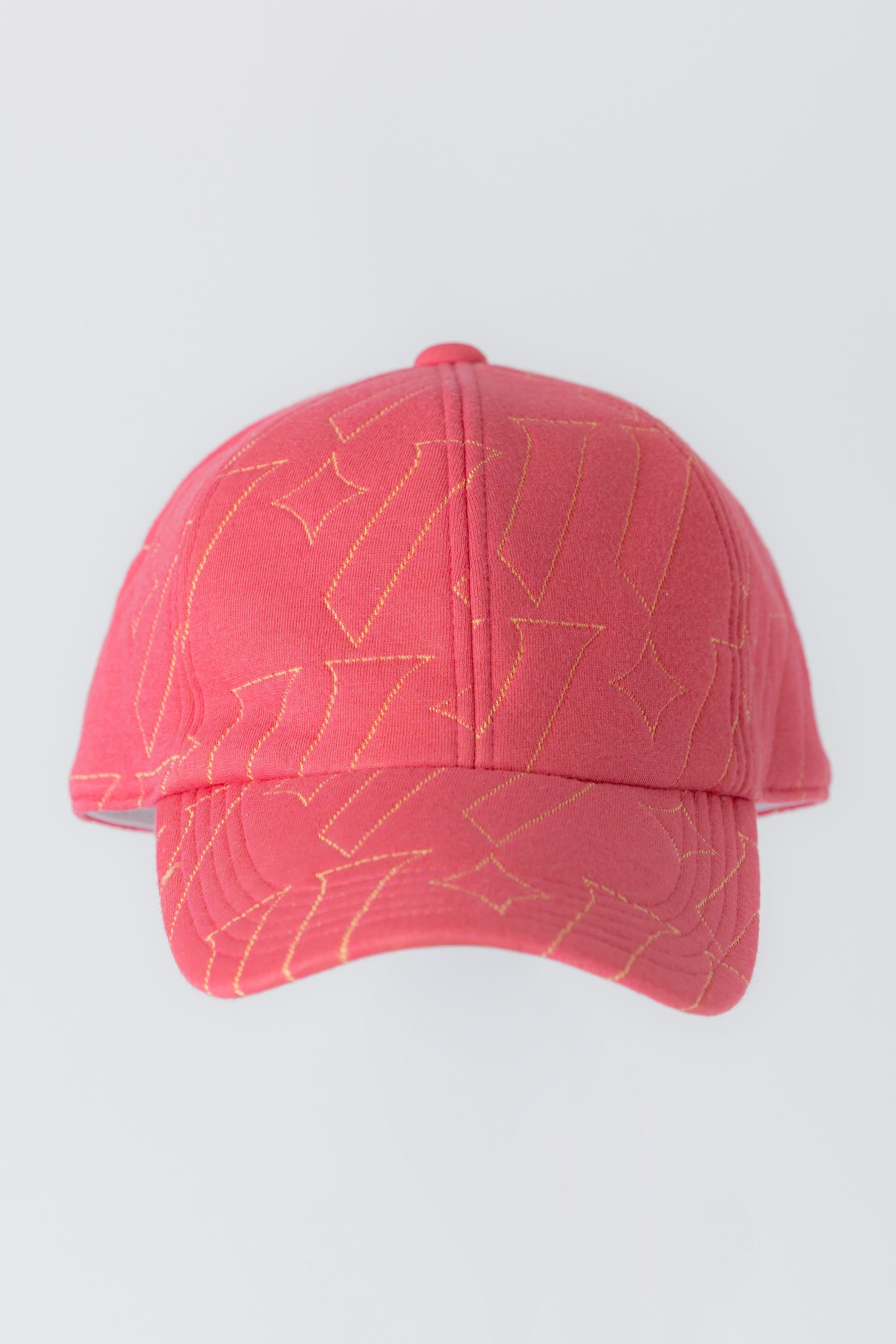 男女兼用　ロゴキルトジャガード　CAP　ピンク