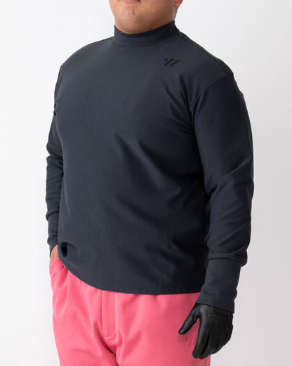 Moisture wicking and heat generating mock neck pullover