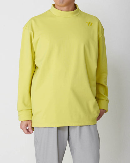 Moisture wicking and heat generating mock neck pullover