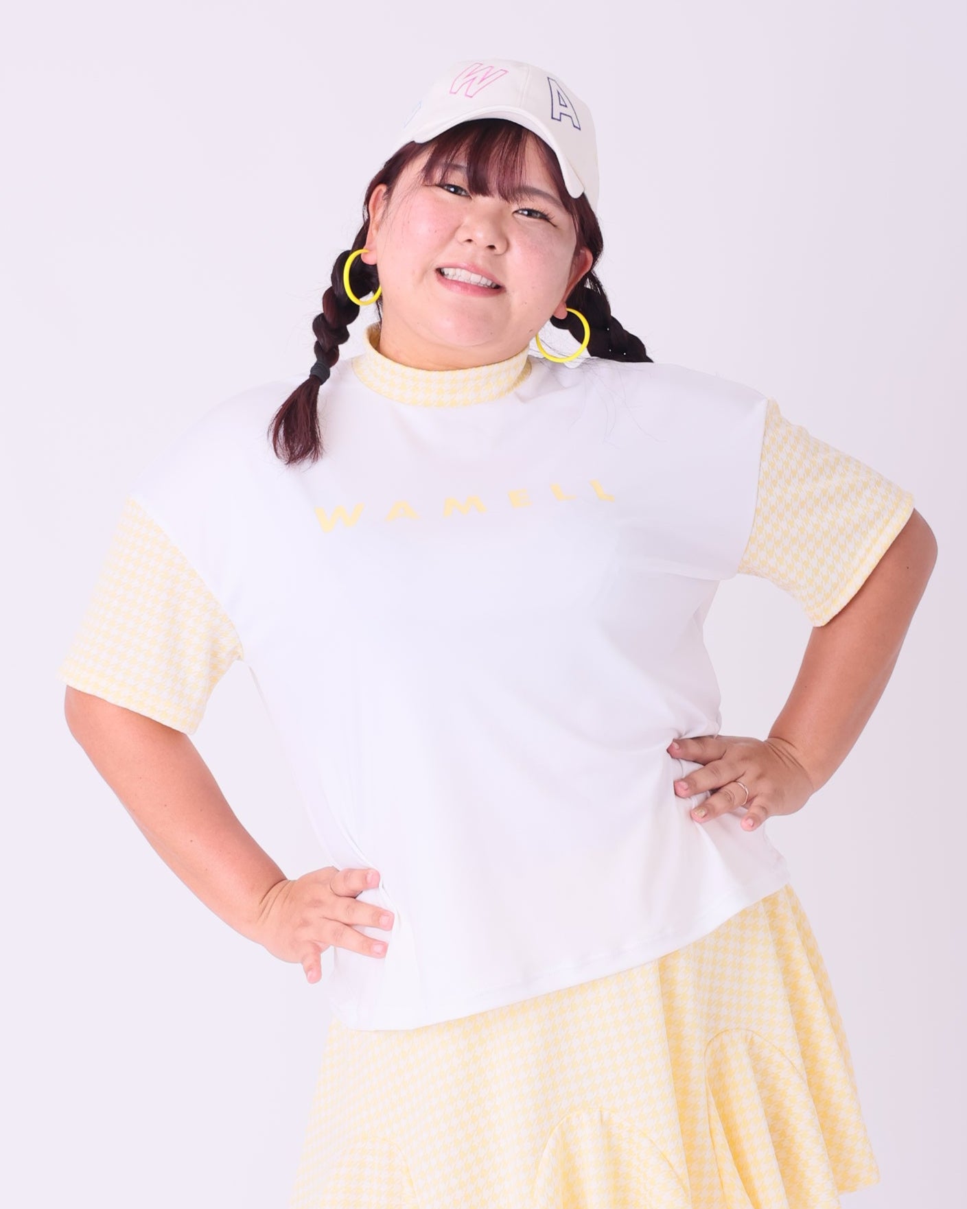 レディース　もっちり冷感スムースゆったりシルエットモックネック